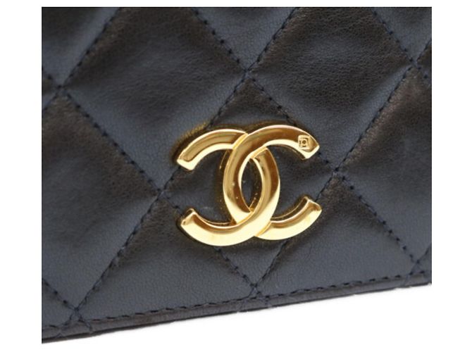 Borsa a tracolla Chanel Lambskin Full Flap Nero - vista 6