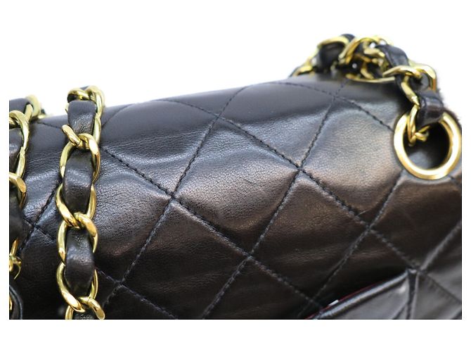 CHANEL A01112 Borsa a tracolla in agnello matelassé Nero - vista 12