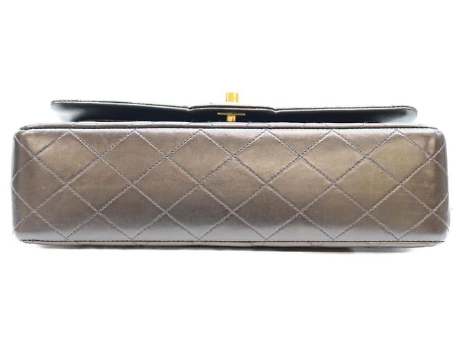 CHANEL A01112 Borsa a tracolla in agnello matelassé Nero - vista 5
