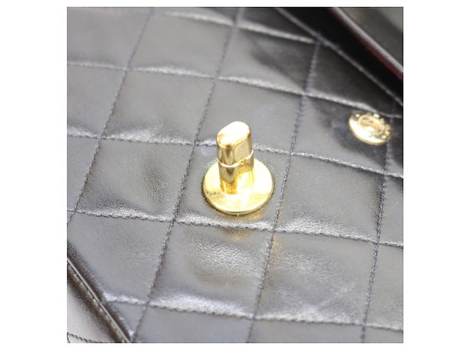 CHANEL A01112 Borsa a tracolla in agnello matelassé Nero - vista 6