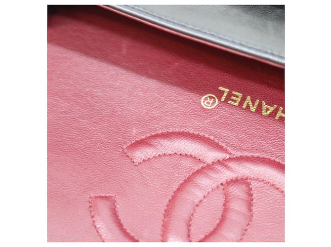 CHANEL A01112 Borsa a tracolla in agnello matelassé Nero - vista 7