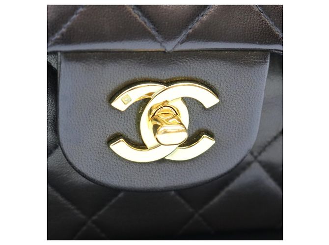 CHANEL A01112 Borsa a tracolla in agnello matelassé Nero - vista 8
