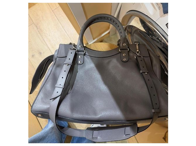Balenciaga Borsa City in pelle grigia Grigio - vista 3