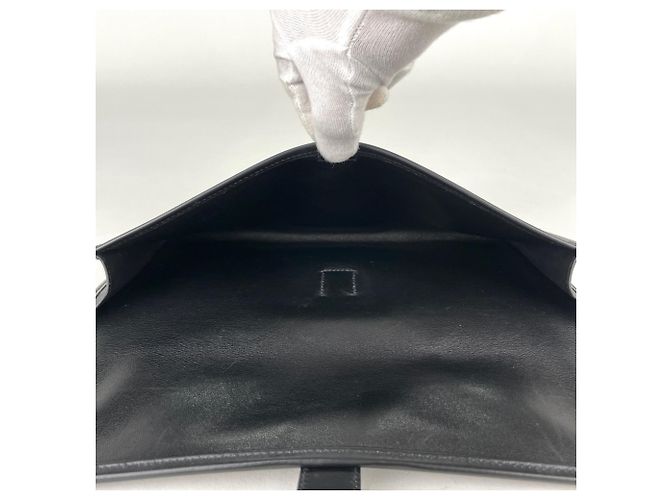 Hermès Clutch Hermes Jige Elan in pelle Swift nera Nero - vista 6