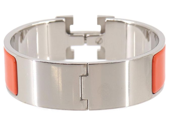 Hermès Pulsera Clic Clac H Hermes Plata Naranja - vista 2