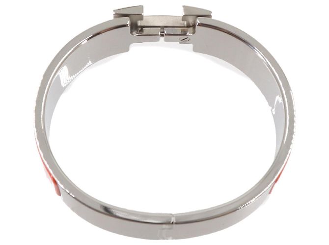 Hermès Pulsera Clic Clac H Hermes Plata Naranja - vista 3