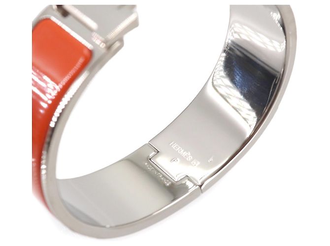 Hermès Pulsera Clic Clac H Hermes Plata Naranja - vista 4