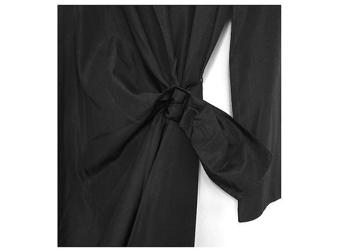 Louis Vuitton Vestido Envelope de Cetim Resort 2008 Preto - vista 4