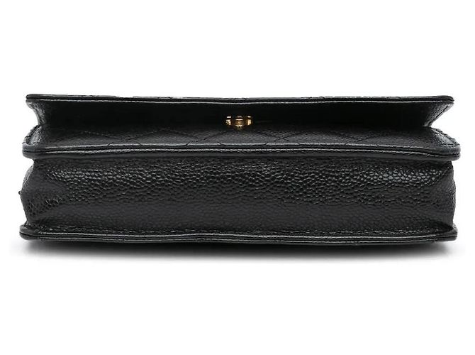 Chanel Classic Wallet on Chain Couro Caviar Preto - vista 3