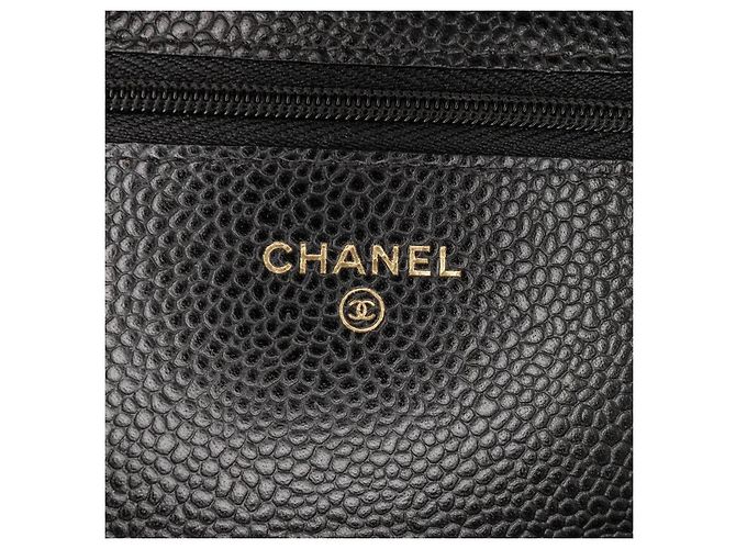 Chanel Classic Wallet on Chain Couro Caviar Preto - vista 4