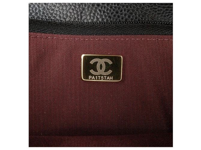 Chanel Classic Wallet on Chain Couro Caviar Preto - vista 8