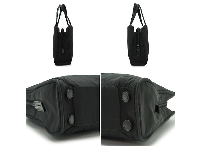 Prada Black Tessuto Nylon Small Tote Bag Handbag - view 3