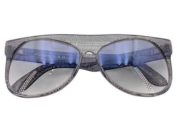 Autre Marque Gafas de sol Aviator Mogadishu con patrón blanco y negro Gris - vista 6