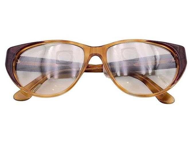 Trussardi Occhiali da sole vintage anni 1980 Two-Tone TPL 208 forma ovale Beige - vista 6