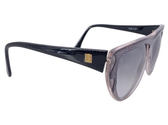 Autre Marque Gafas de Sol Flat Top con Estampado Animal y Lentes Degradadas Azul - vista 2