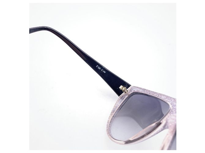 Autre Marque Gafas de Sol Flat Top con Estampado Animal y Lentes Degradadas Azul - vista 4