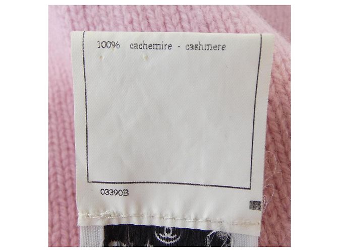 Chanel P05573V00254 95A 100% Kaschmir Strickware Schwarz Pink - Ansicht 3