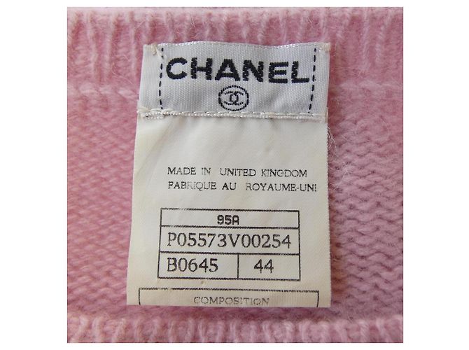 Chanel P05573V00254 95A 100% Kaschmir Strickware Schwarz Pink - Ansicht 4