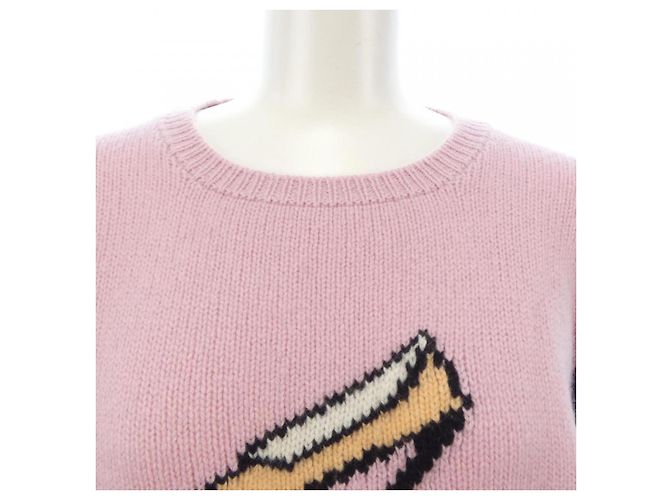 Chanel P05573V00254 95A 100% Kaschmir Strickware Schwarz Pink - Ansicht 5
