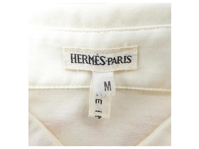 Polo de algodão Hermès A.M.CASSANDRE Bege - vista 4