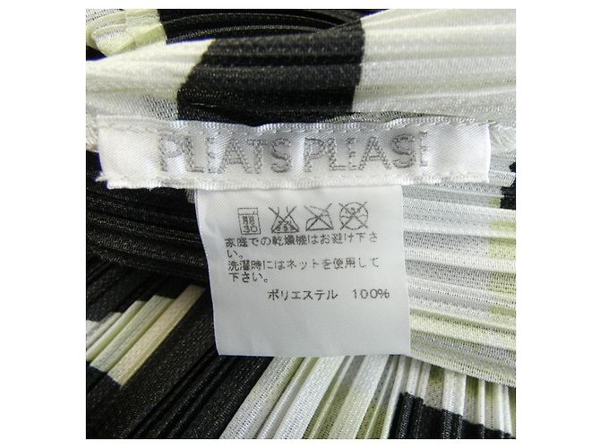Issey Miyake PLEATS PLEASE Túnica plisada geométrica Negro - vista 3