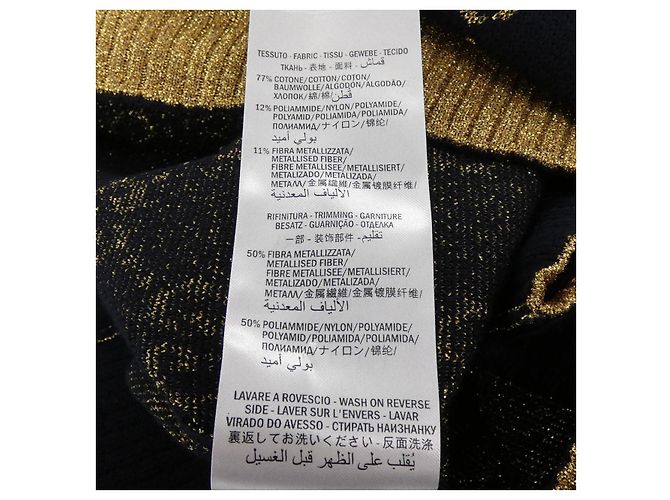 Top de punto Gucci GG Cotton Glitter Negro Dorado - vista 3