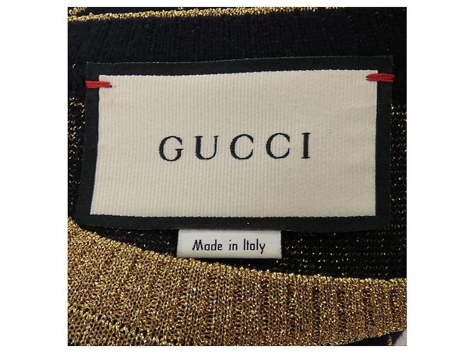 Top de punto Gucci GG Cotton Glitter Negro Dorado - vista 4