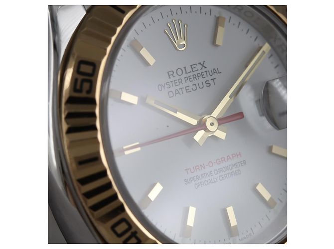 Rolex Turn-O-Graph Edelstahl Gelbgold Weiß - Ansicht 9