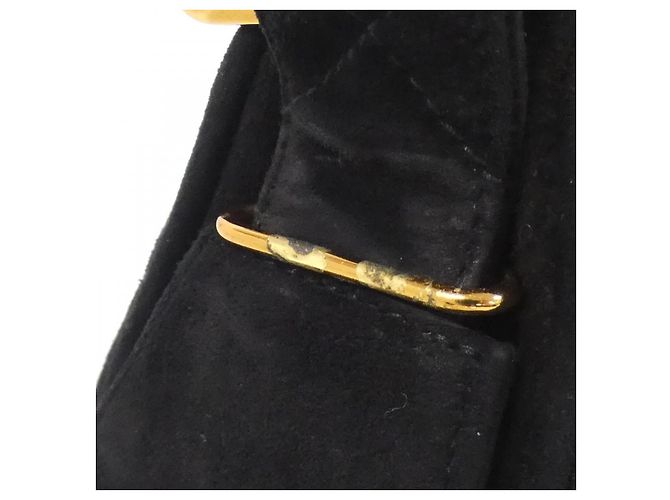 Borsa a tracolla in scamosciato Chanel Nero - vista 7