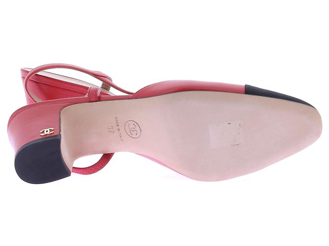 Chanel Slingback in pelle rossa 37 Rosso - vista 5