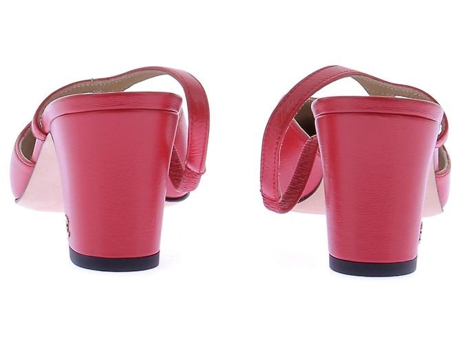Chanel Slingback in pelle rossa 37 Rosso - vista 7