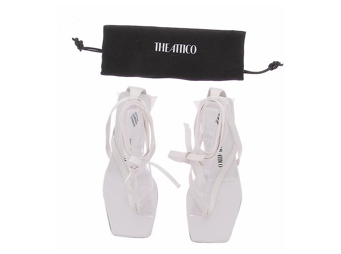 Sandali Attico in pelle bianchi Bianco - vista 8
