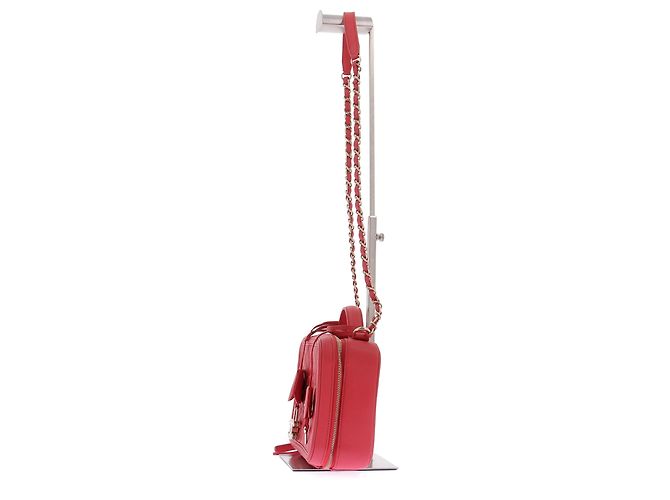 Vanity Chanel Beauty Case in pelle rossa Rosso - vista 4