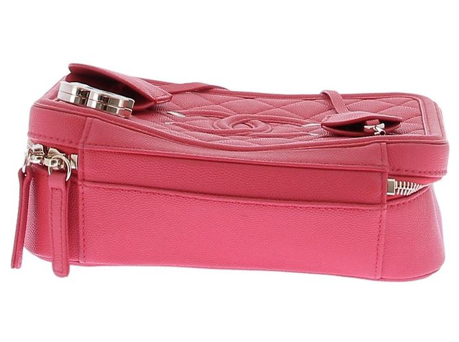 Vanity Chanel Beauty Case in pelle rossa Rosso - vista 6