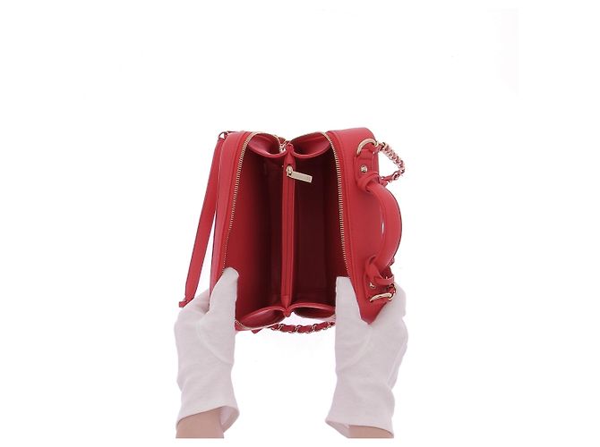 Vanity Chanel Beauty Case in pelle rossa Rosso - vista 7