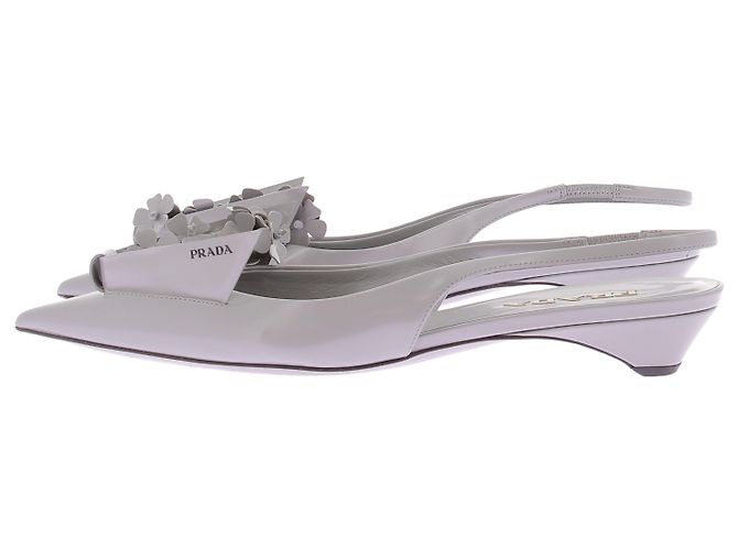 Prada Slingback Pumps Grau Leder Größe 37 - Ansicht 2
