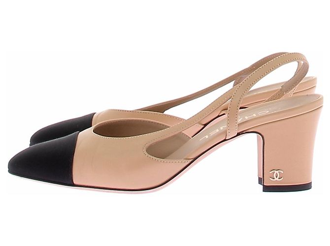 Chanel Slingbacks beige mit Absatz - Ansicht 2