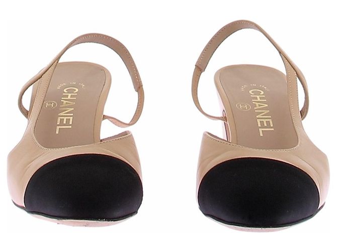 Chanel Slingbacks beige mit Absatz - Ansicht 3