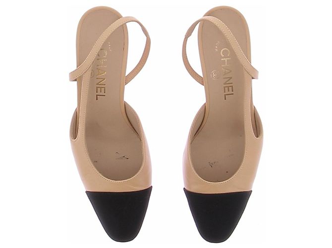 Chanel Slingbacks beige mit Absatz - Ansicht 4