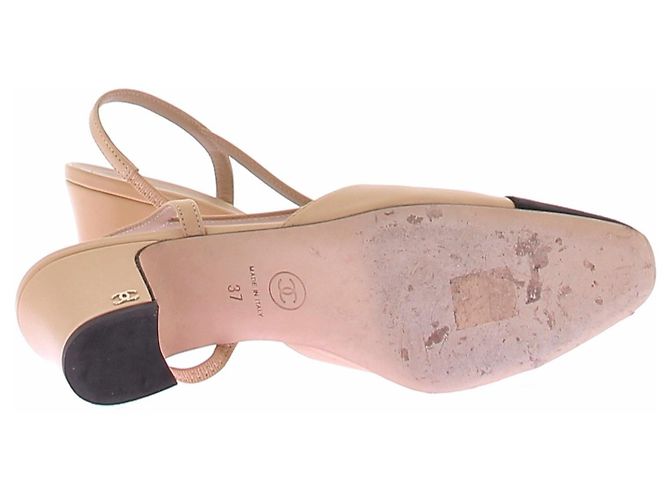 Chanel Slingbacks beige mit Absatz - Ansicht 5
