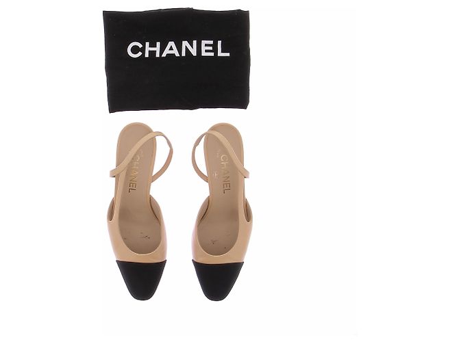 Chanel Slingbacks beige mit Absatz - Ansicht 8