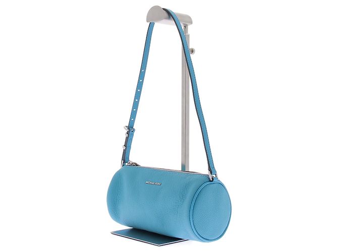 Michael Kors Piccola pochette cilindrica Izzy in pelle granulata Blu - vista 2