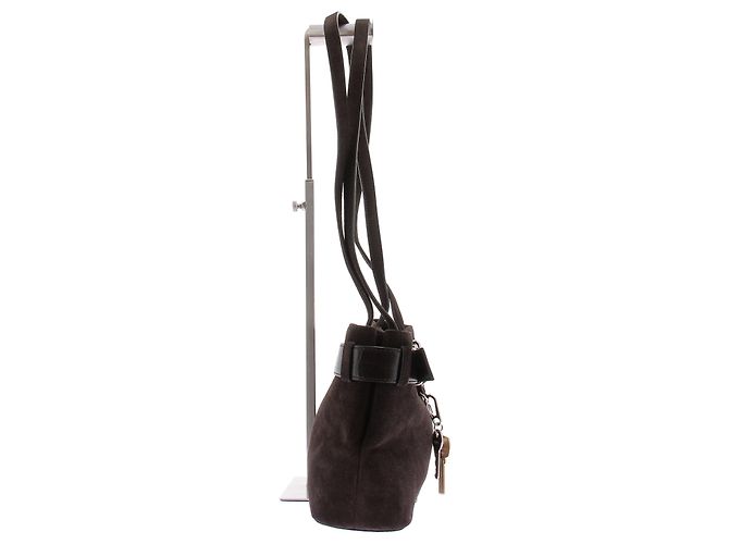 Autre Marque Mini borsa a mano Brocle in scamosciato Marrone - vista 5