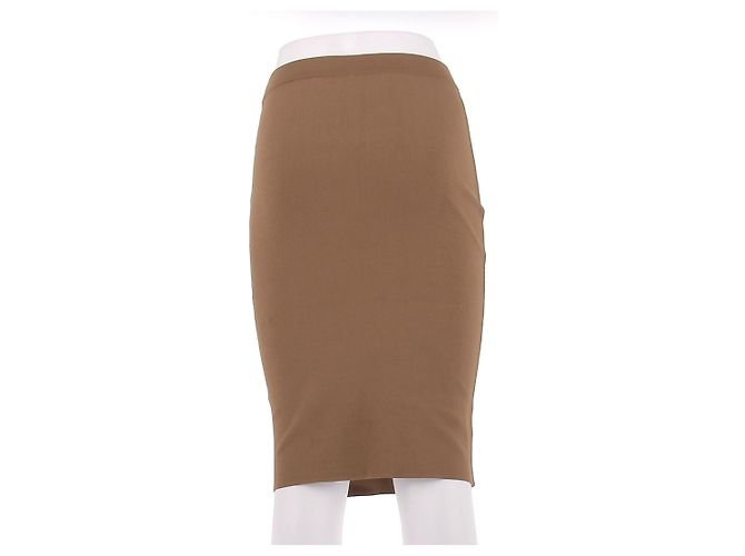 Saint Laurent Brown Viscose Skirt - view 2