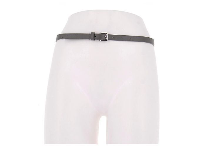Autre Marque THE FRANKIE SHOP Ledergürtel Grau - Ansicht 4