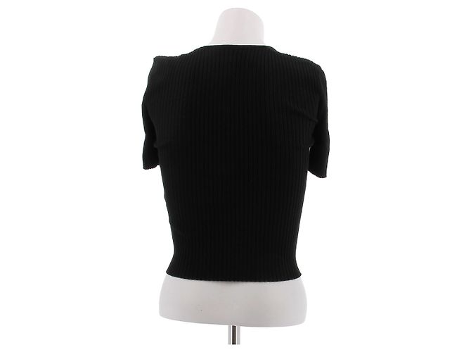 Top negro de viscosa Courreges - vista 2
