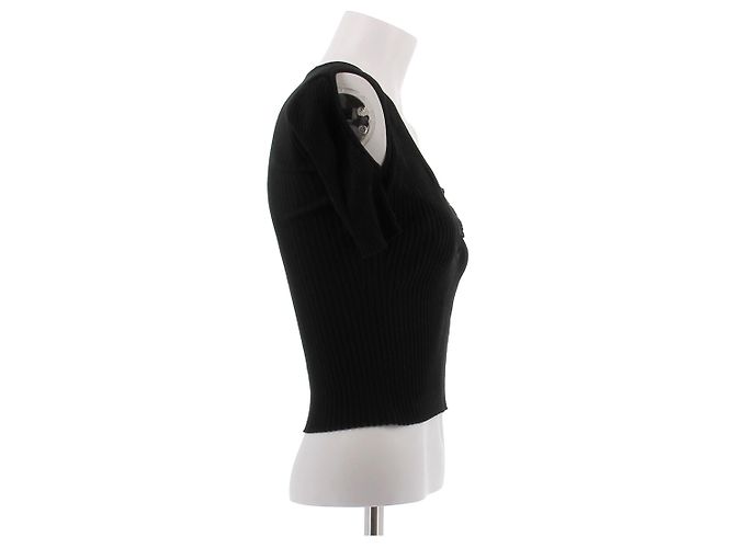 Top negro de viscosa Courreges - vista 3