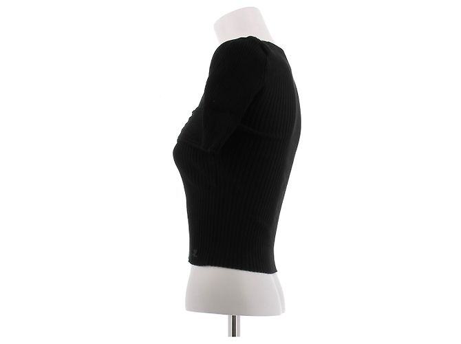 Top negro de viscosa Courreges - vista 4