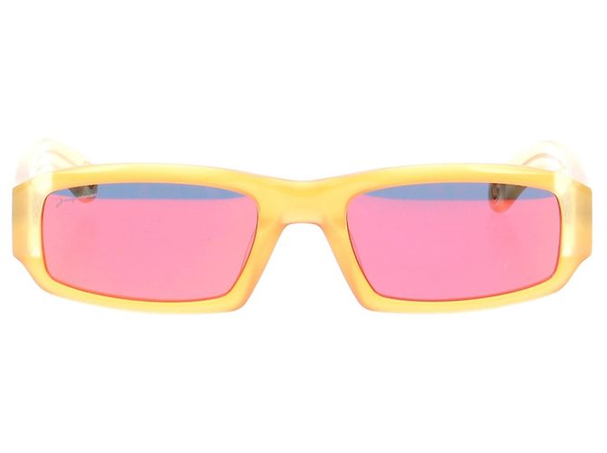 Jacquemus Gafas de sol naranjas rectangulares Amarillo - vista 4