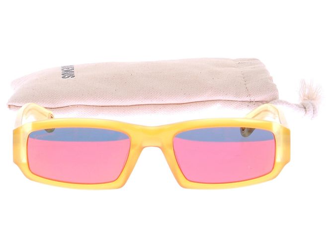 Jacquemus Gafas de sol naranjas rectangulares Amarillo - vista 7